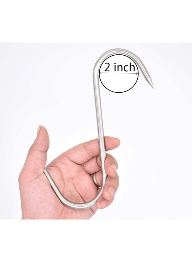 HONSHEN 8 Inch Meat Hook,8mm Heavy Duty S-Hooks Stainless Steel Meat Processing Butcher Hook (Meat Hooks 8inch8mm4p) - Image 4